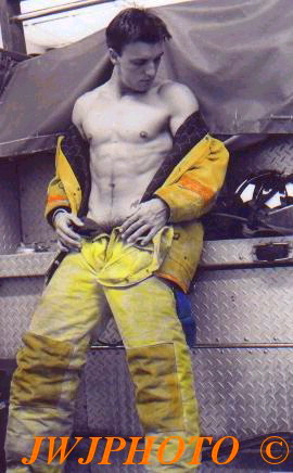 Chris on fire truck-1